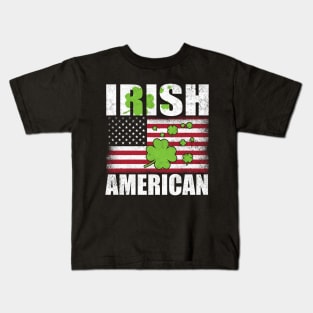 St. Patrick's Day Irish American Flag Kids T-Shirt